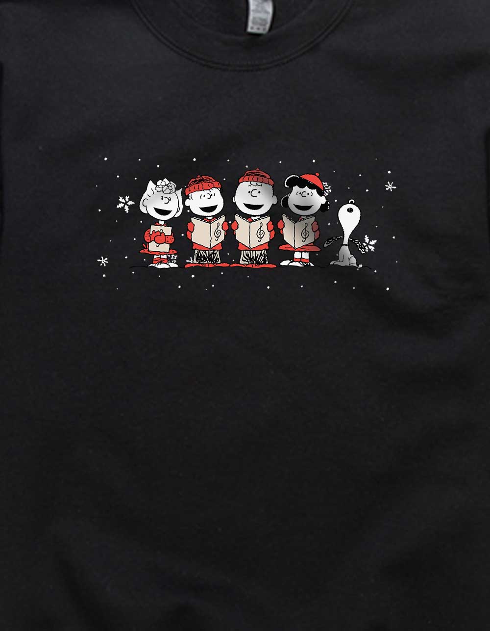 PEANUTS Christmas Carol Unisex Crewneck Sweatshirt - BLACK