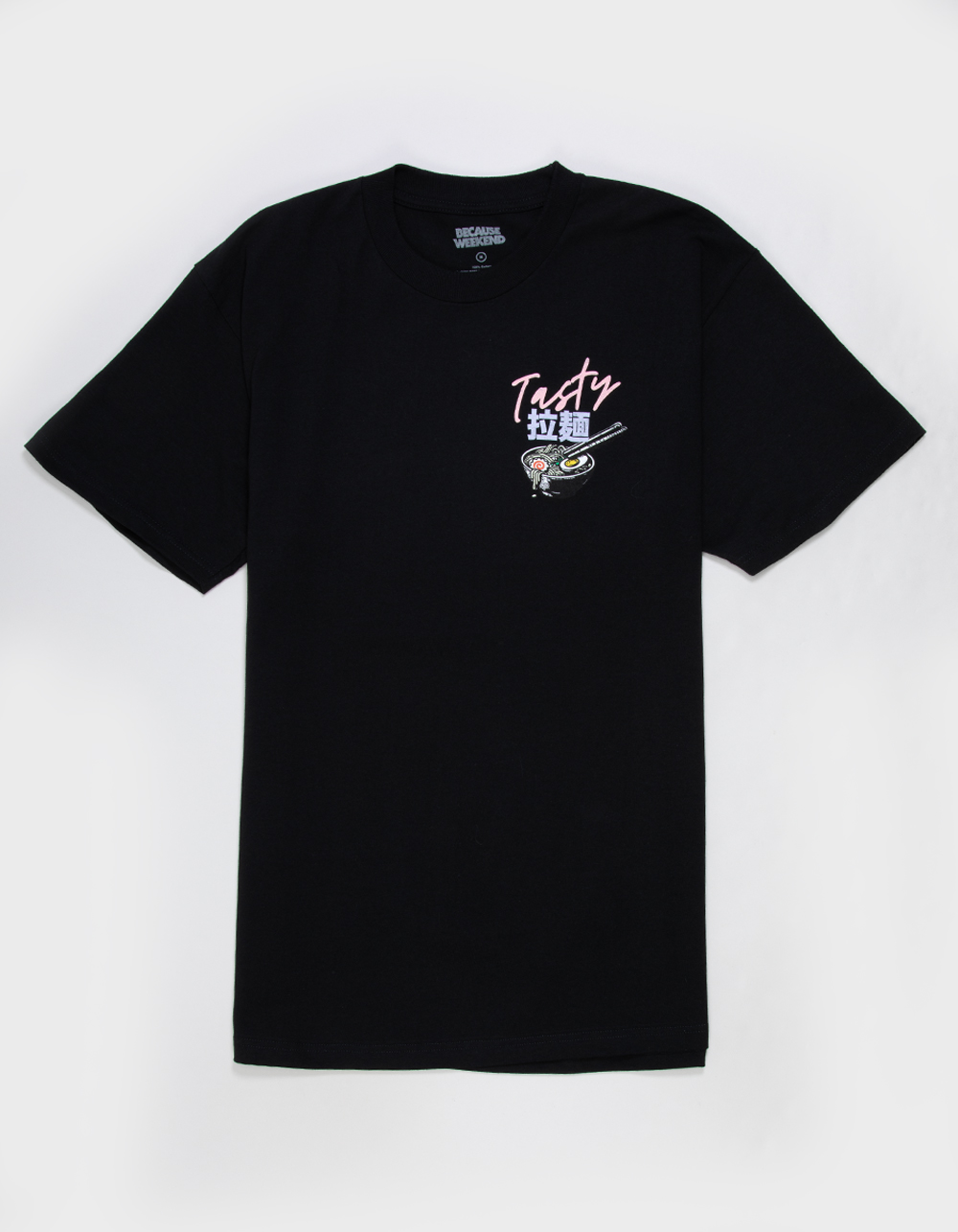 BECAUSE WEEKEND Ramen Mens Tee - BLACK