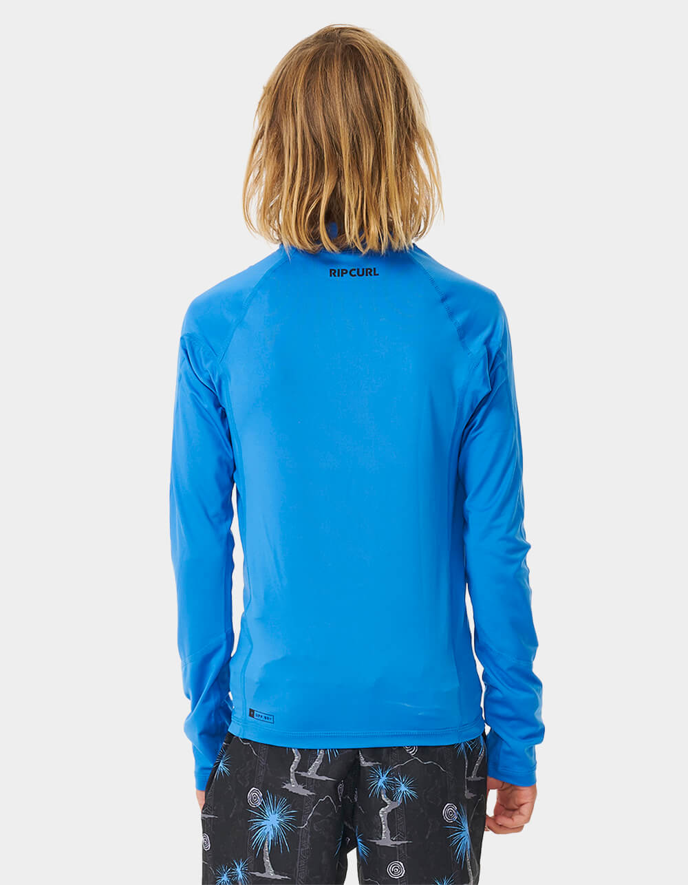 RIP CURL Waves UPF Boys Long Sleeve Tee - BLUE
