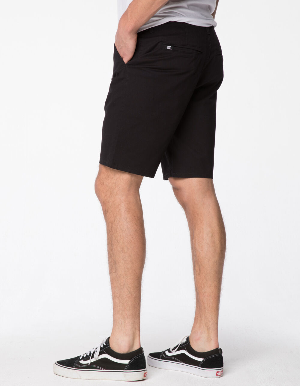 RSQ Mid Length Mens Black Chino Shorts BLACK Tillys
