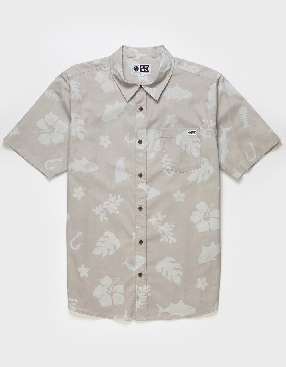 SALTY CREW Bluewater Mens Button Up Shirt - NATURAL