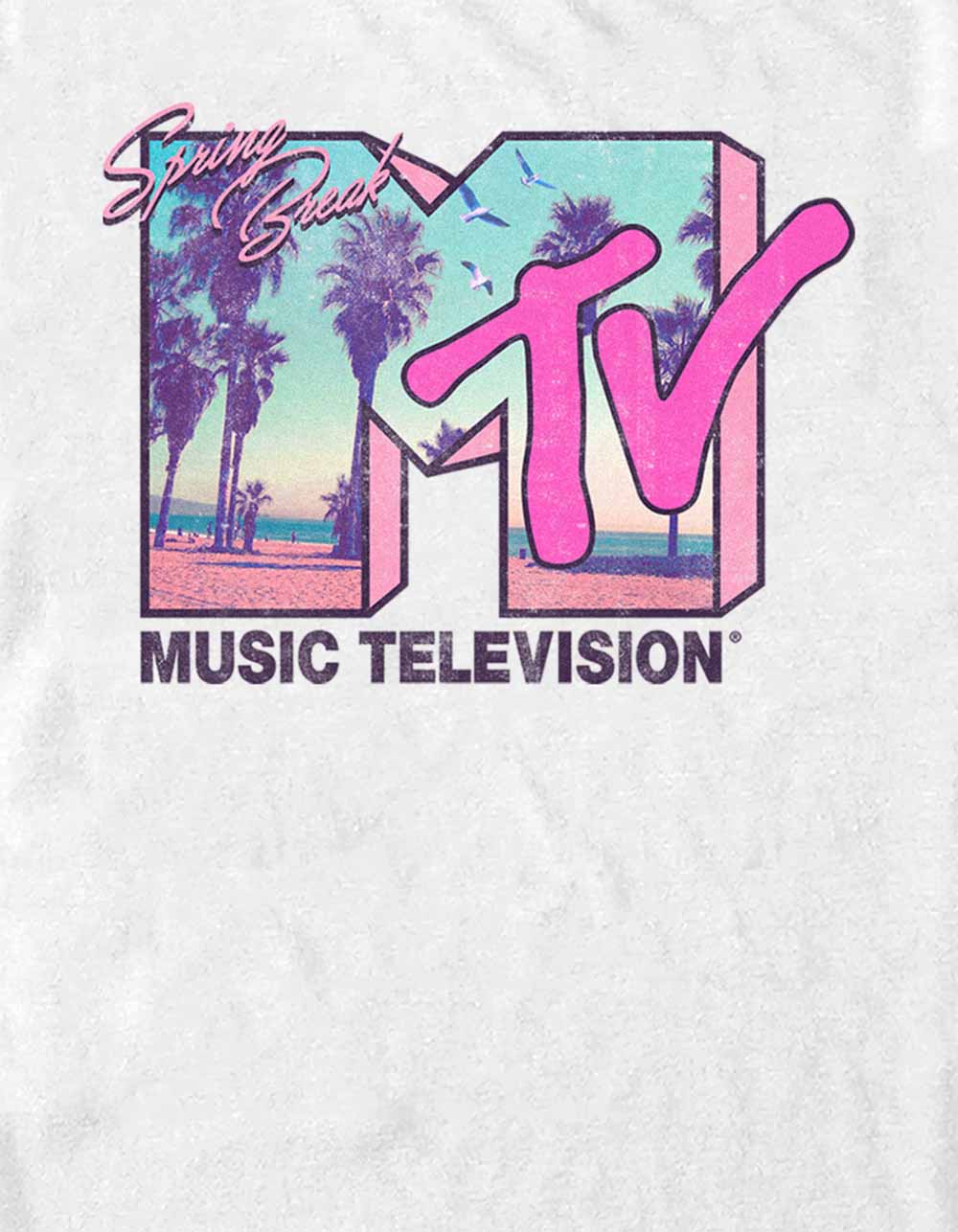 MTV Sunset Logo Unisex Tee - WHITE