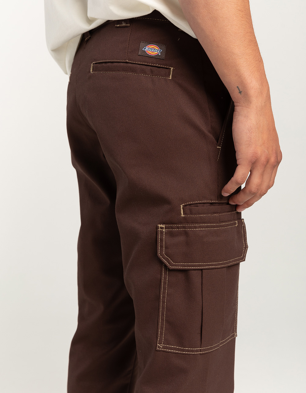 Dickies Mens Flex Skinny Straight Fit Wrinkle Resistant Work Pants Timber  Brown 33 x 32  Walmartcom