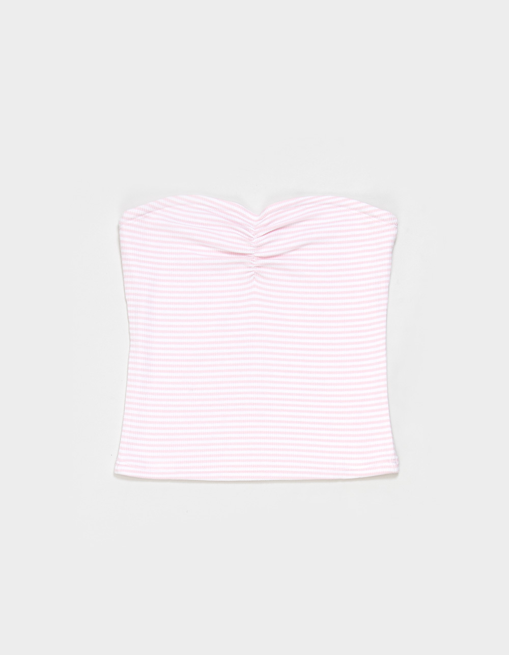 FULL TILT Essentials Girls Stripe Tube Top - PNK/WHT