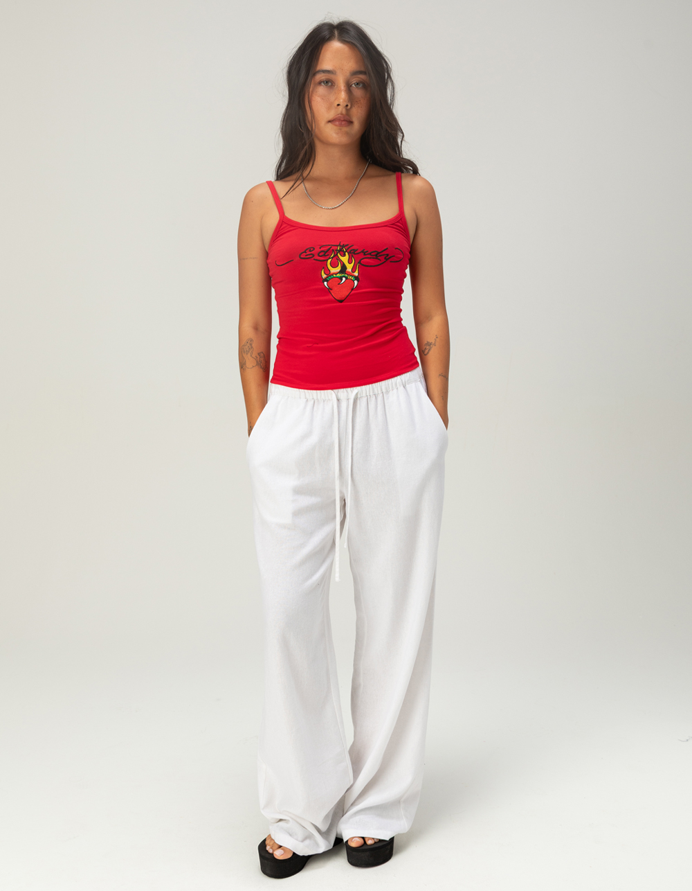 ED HARDY Cherry Womens Tank Top - RED
