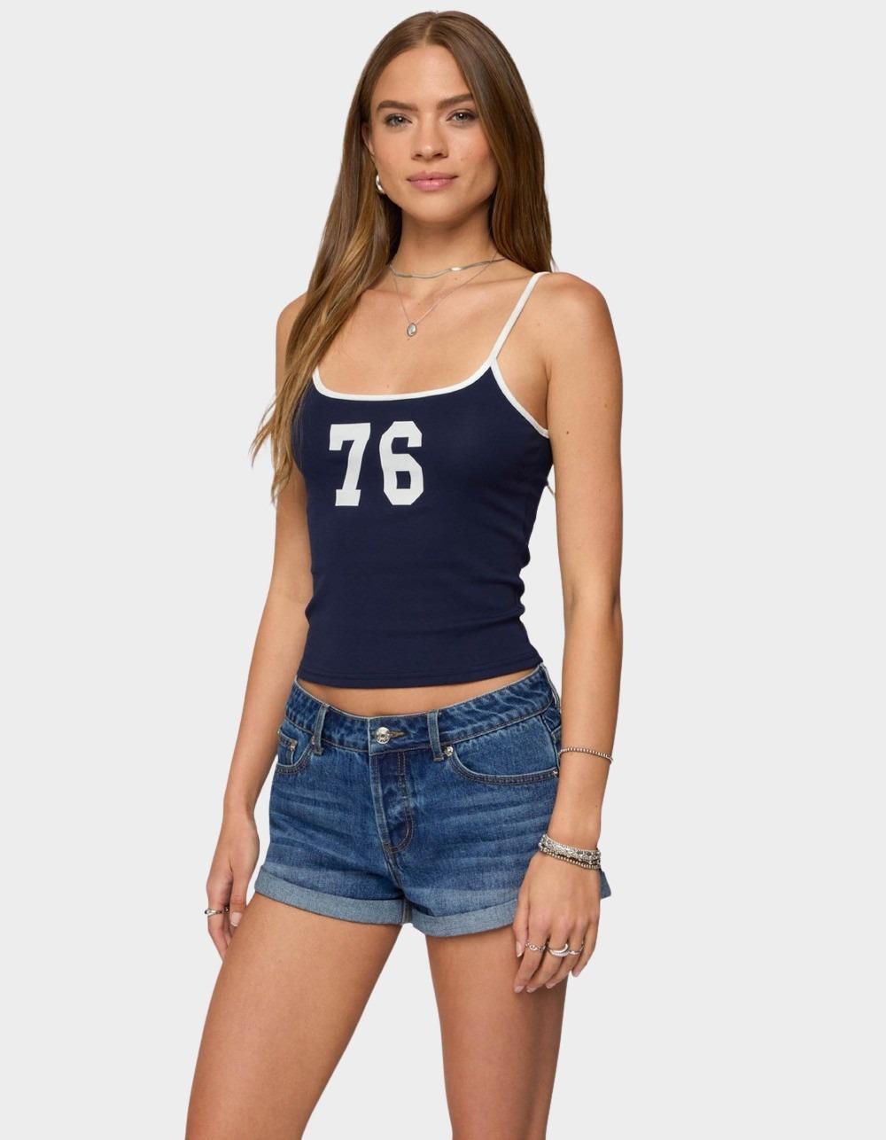 EDIKTED 76 Contrast Tank Top - NAVY
