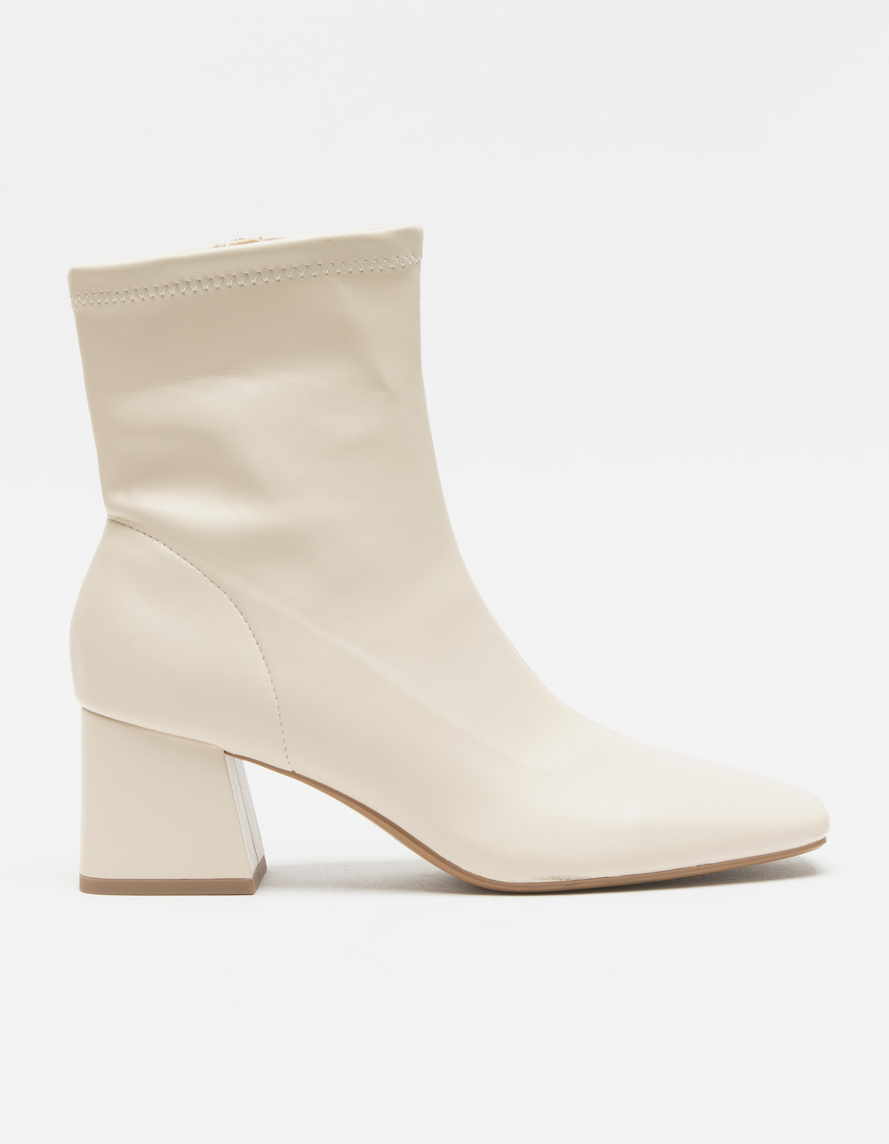 DELICIOUS Ankle Block Heel Womens Boots - BONE | Tillys
