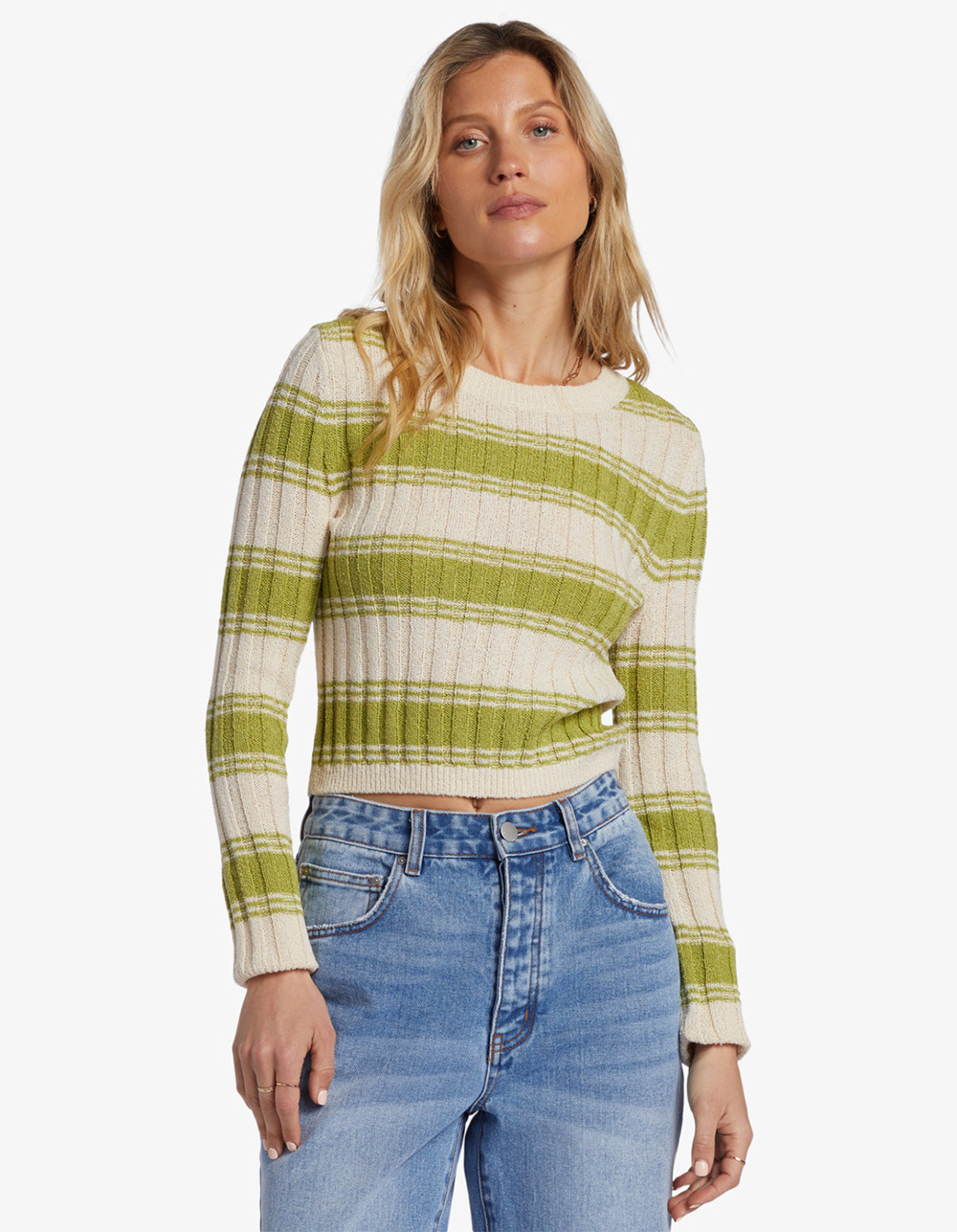 BILLABONG Clare Womens Sweater - GREEN COMBO | Tillys