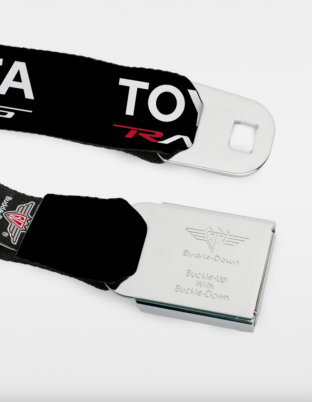 BUCKLE-DOWN Toyota Racing Development TRD Logo Seatbelt Belt - BLACK COMBO