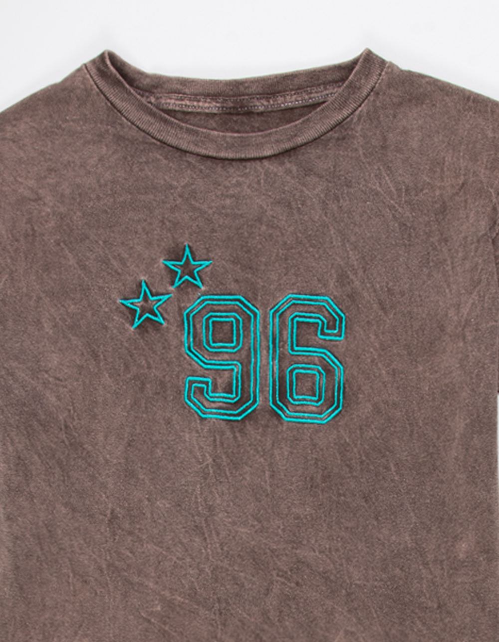 FULL TILT 96 Girls Washed Boyfriend Tee - BROWN
