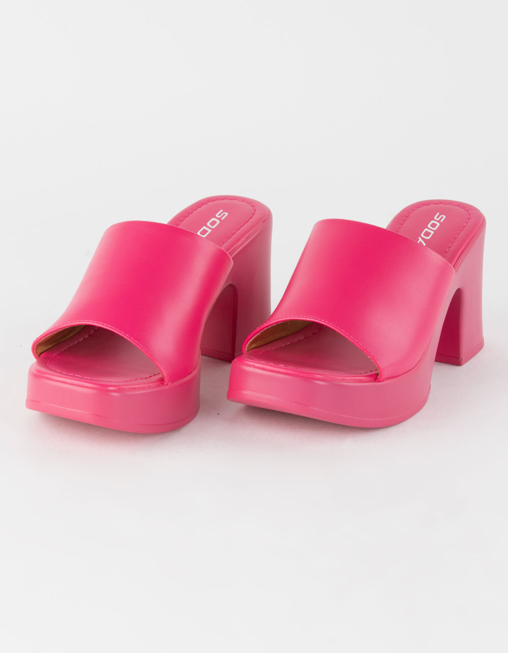 SODA Typo Womens Platform Sandals - FUSCHIA | Tillys