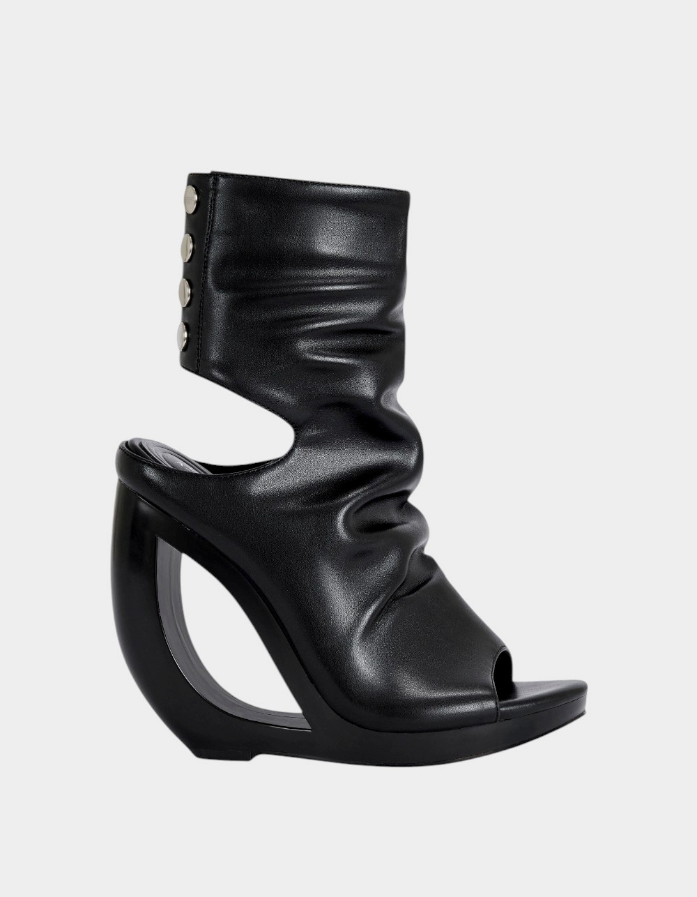 AZALEA WANG Circos Wedge Womens Sandal Boots - BLACK