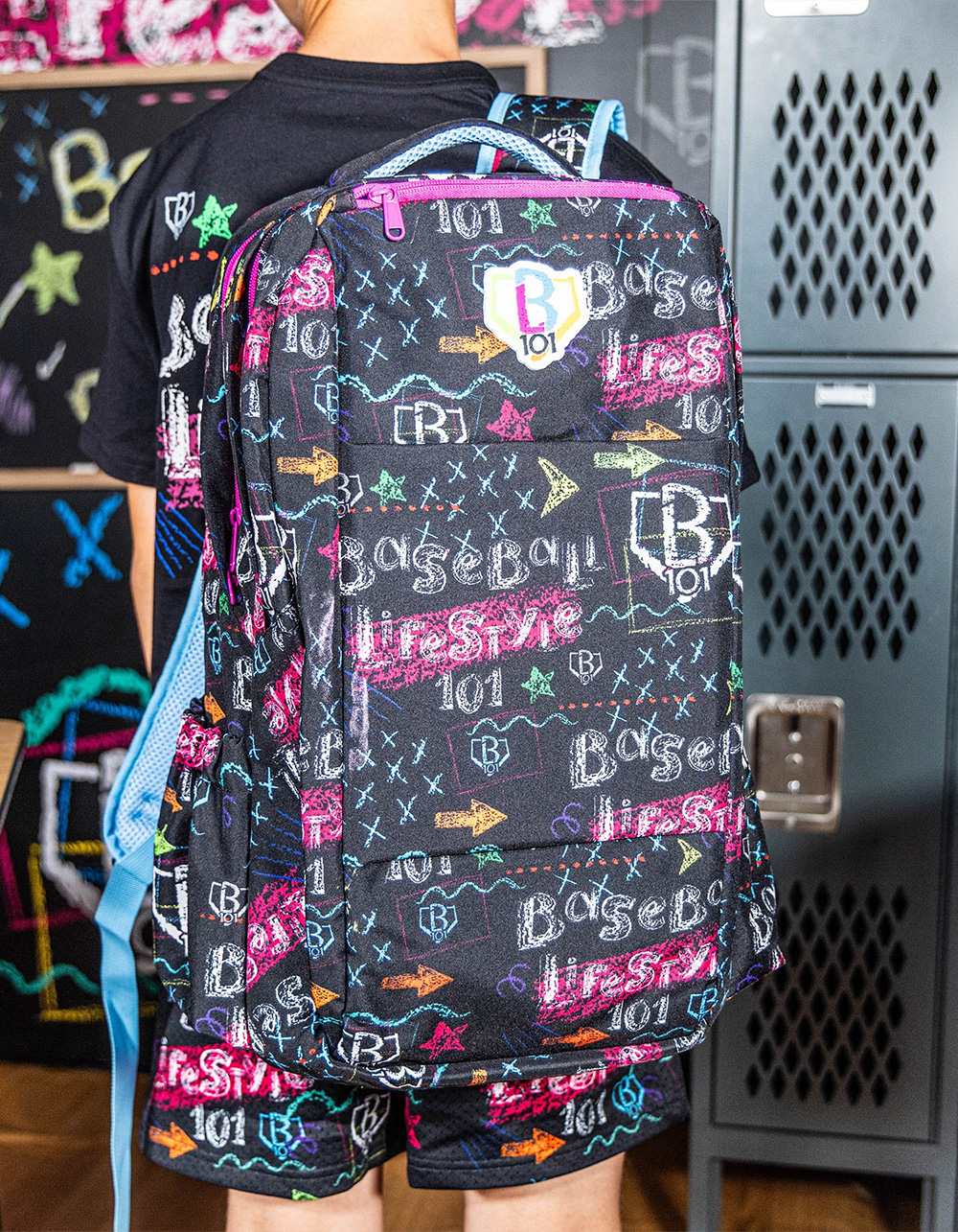 BASEBALL LIFESTYLE 101 Chalkboard Backpack - BLACK COMBO