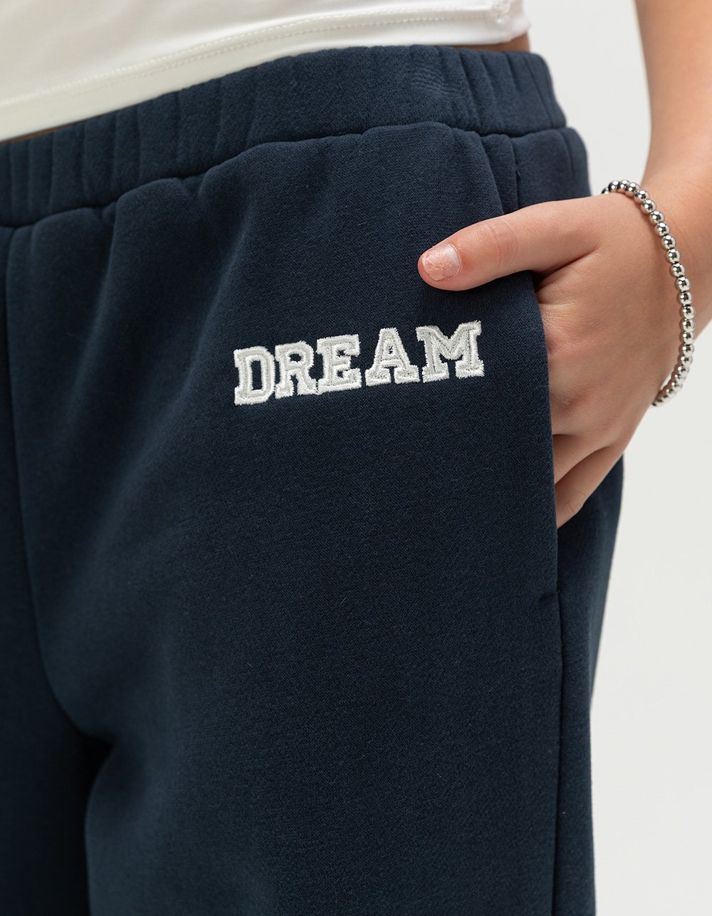 FULL TILT Dream Girls Wide Leg Sweatpants - NAVY
