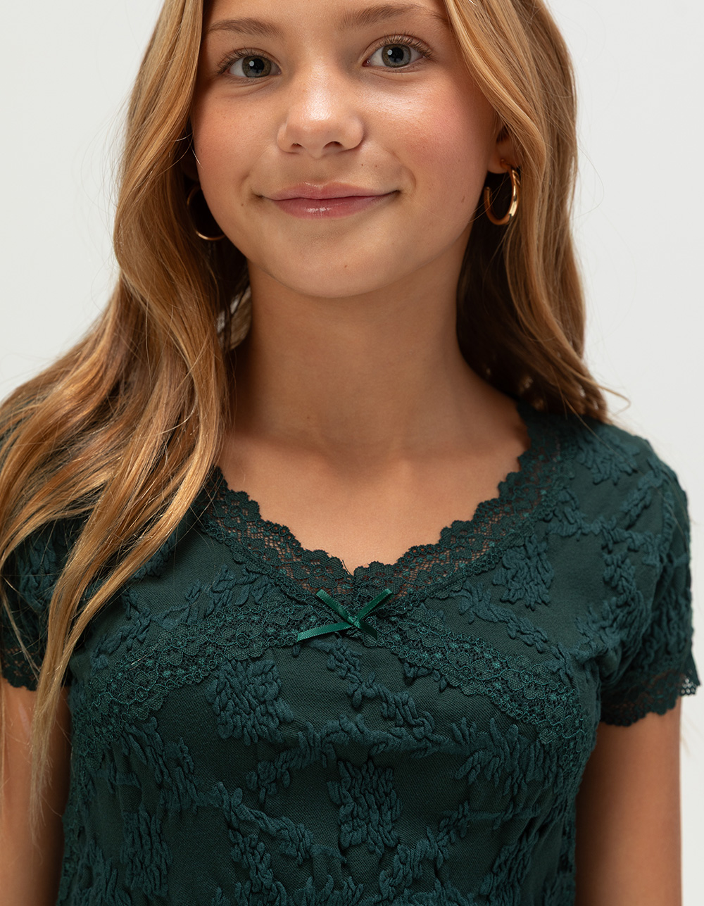 RSQ Girls Lace Seamless Top - GREEN