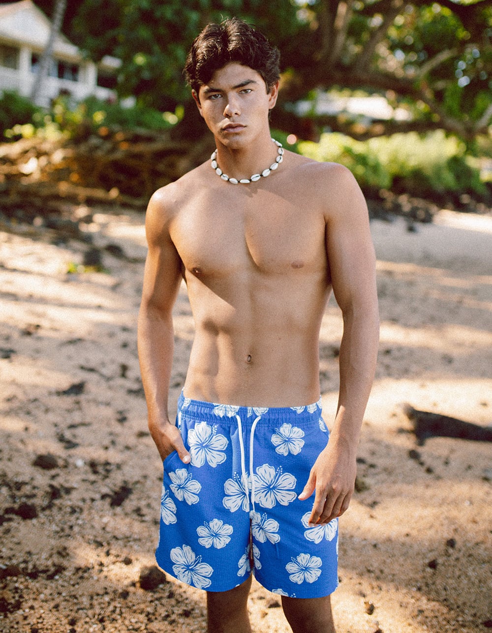RSQ Mens Seersucker 6.5" Swim Trunks