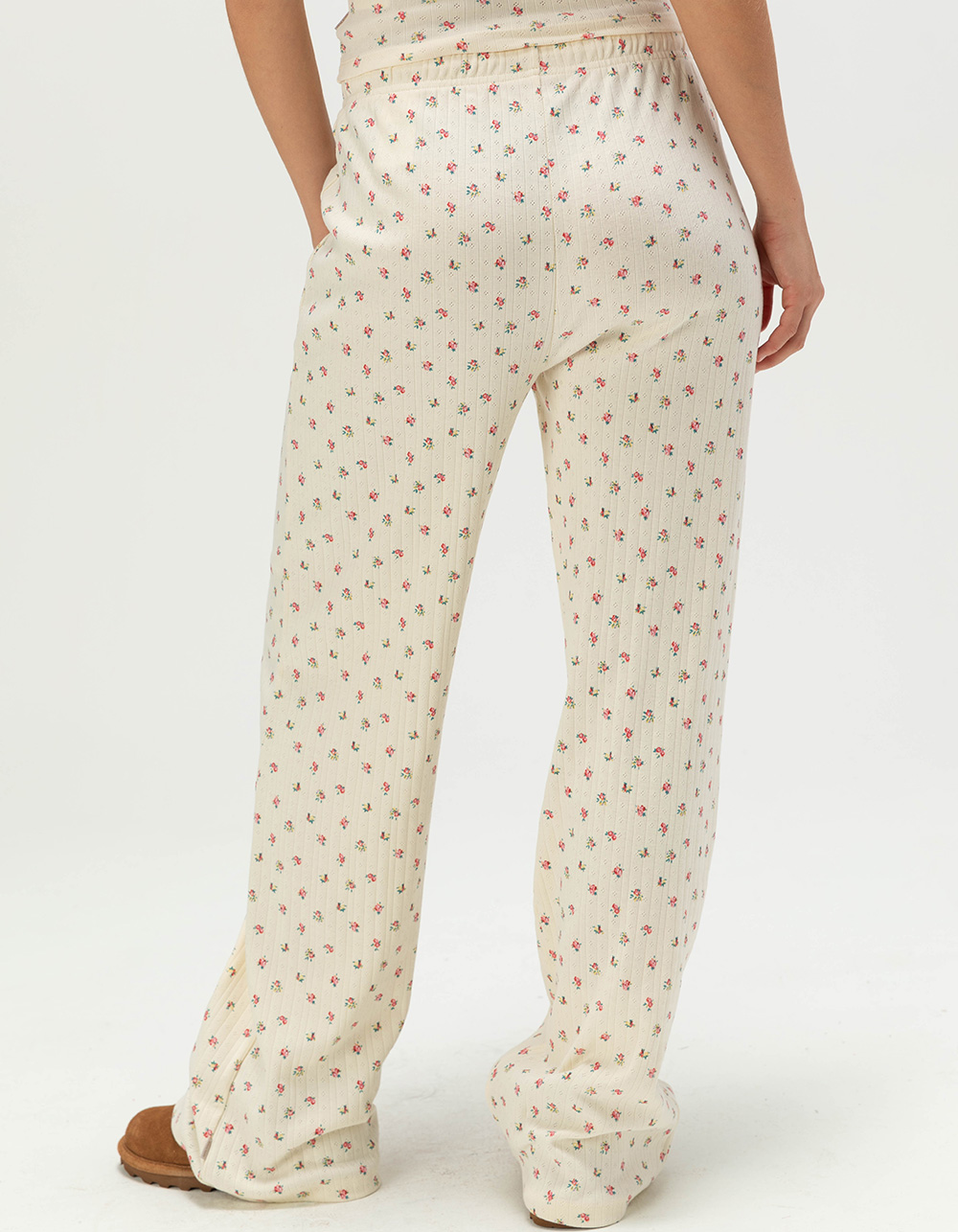 BRIXTON Off Duty Womens Knit Pants - Cream Combo