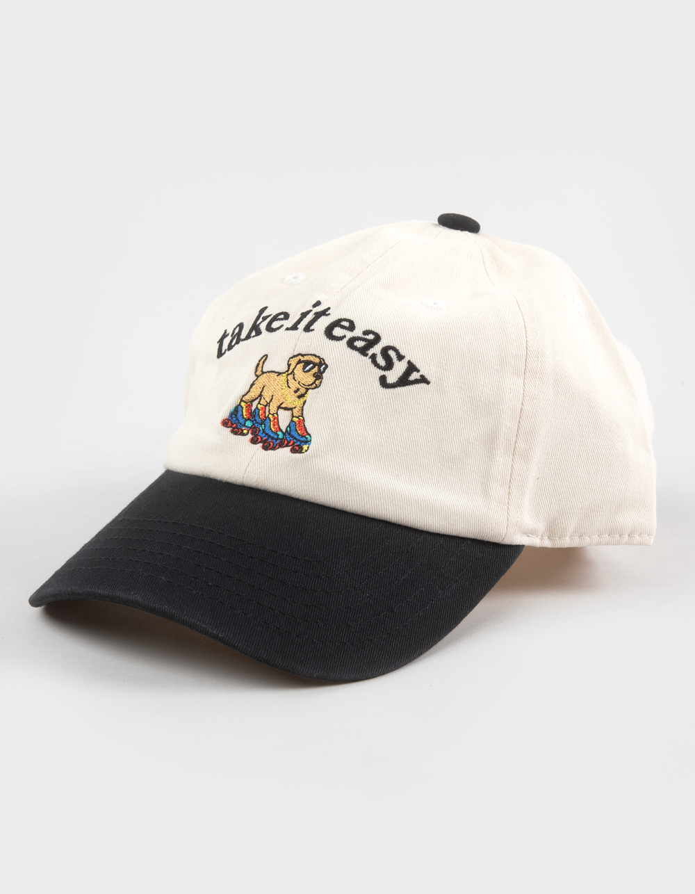 THE HAPPIEST Take It Easy Womens Strapback Dad Hat - BLACK COMBO