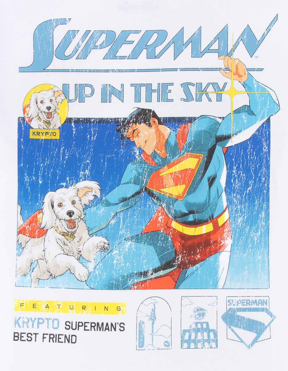 SUPERMAN Sky Mens Tee - WHITE