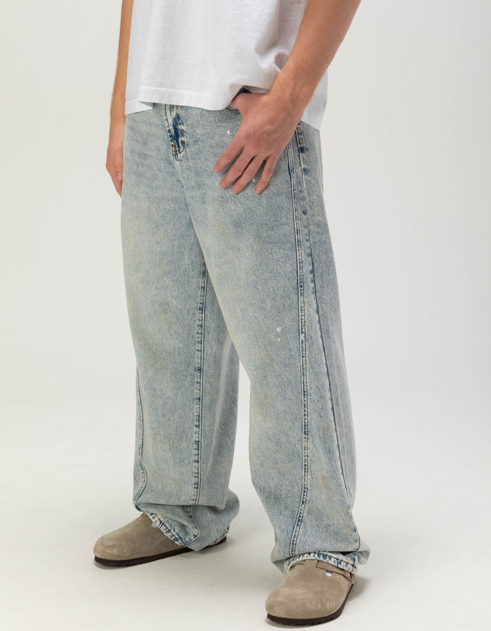 RSQ Mens Extra Baggy Jeans - LIGHT INDIGO