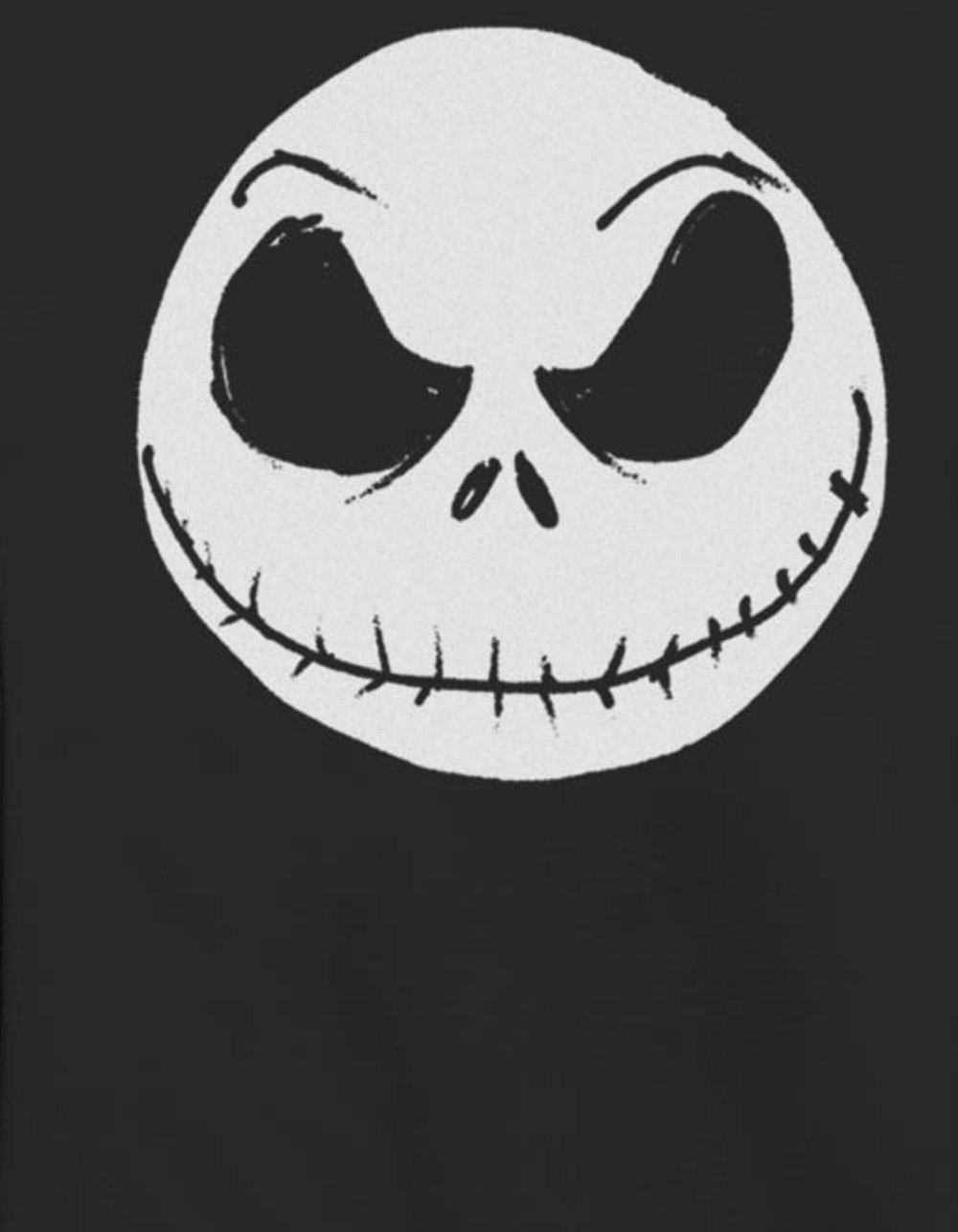 THE NIGHTMARE BEFORE CHRISTMAS Jack Face Unisex Sweatshirt - BLACK