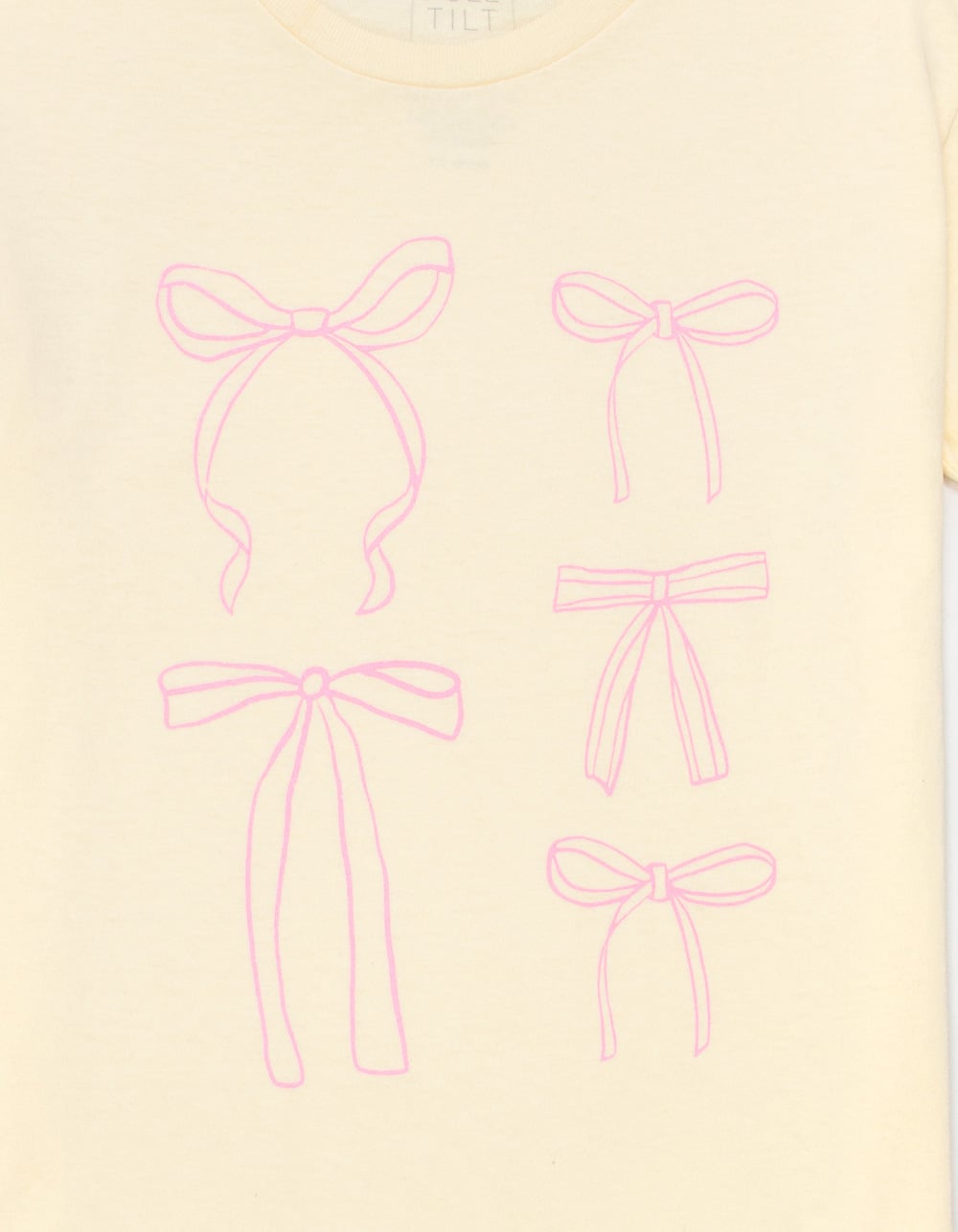 FULL TILT Multi Bow Girls Boyfriend Tee - YELLOW