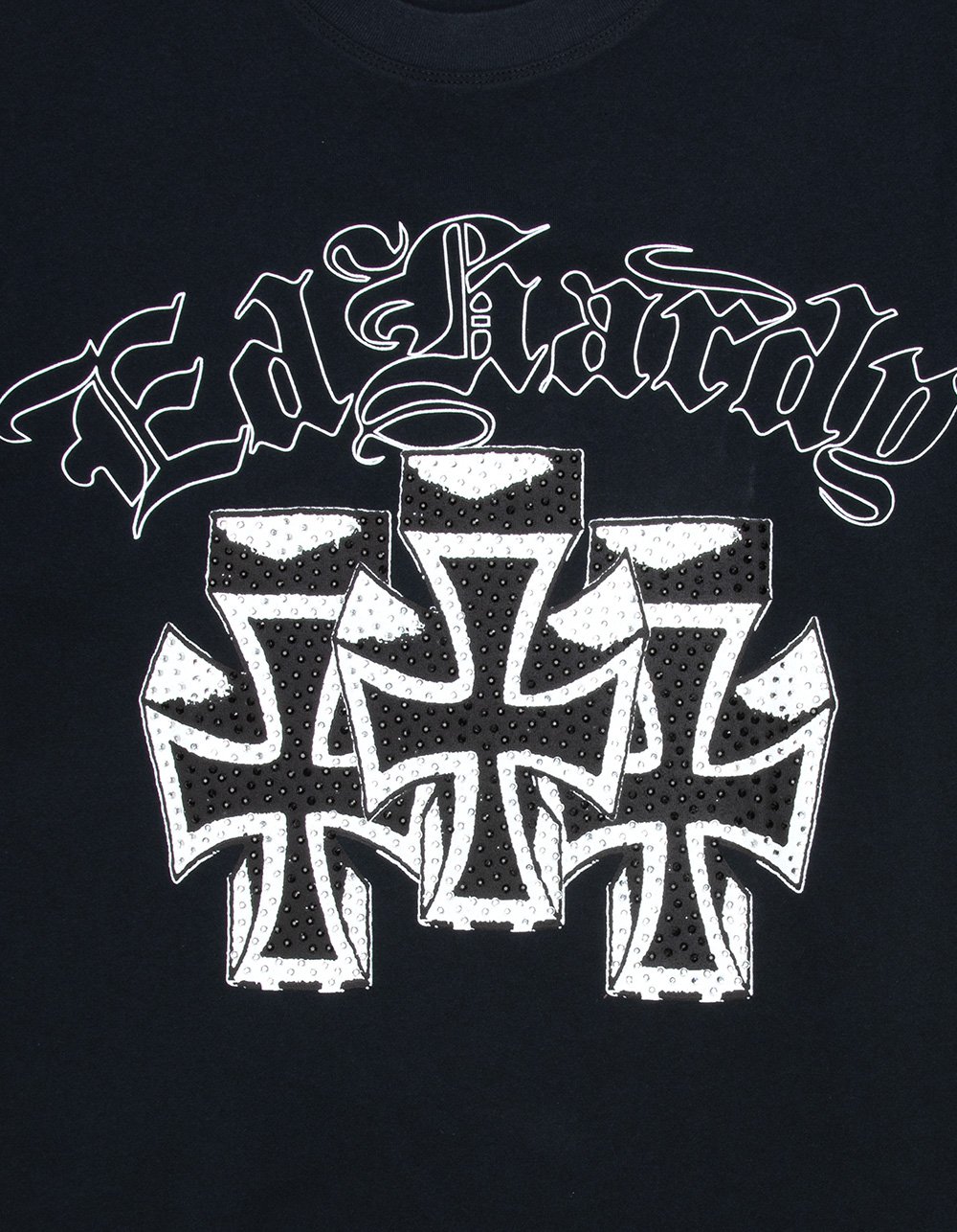ED HARDY Cross Mens Boxy Tee - WASHED BLACK