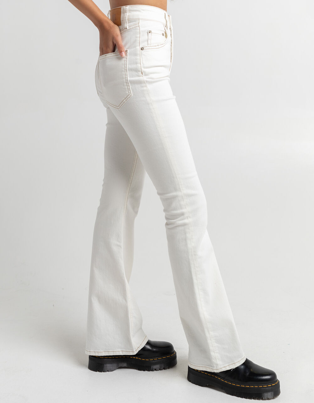 BDG Urban Outfitters Womens Flare Jeans - WHITE