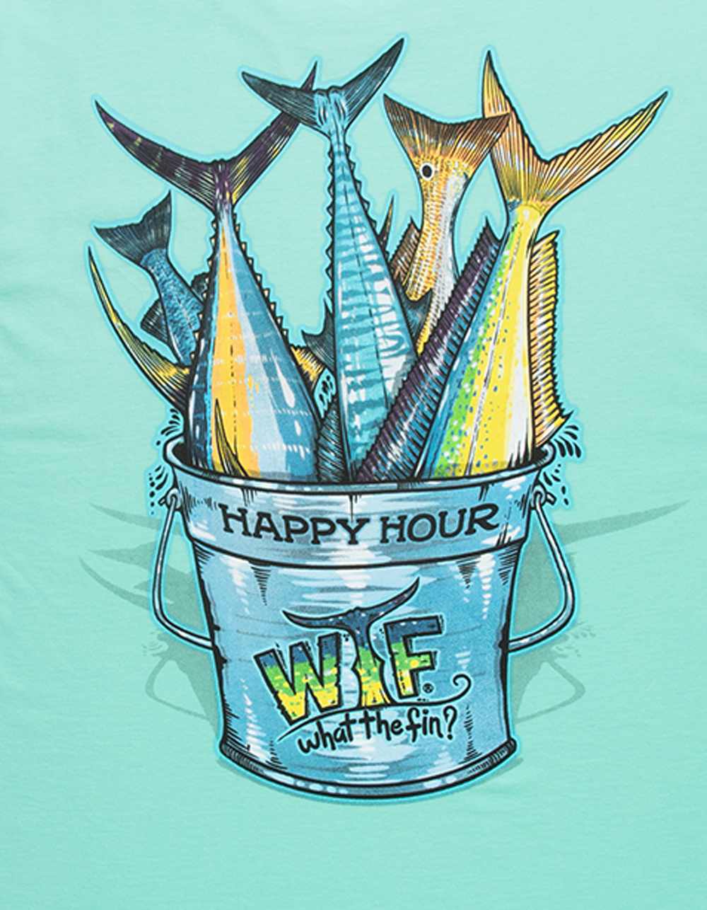 WHAT THE FIN Happy Hour Mens Tee MINT Tillys