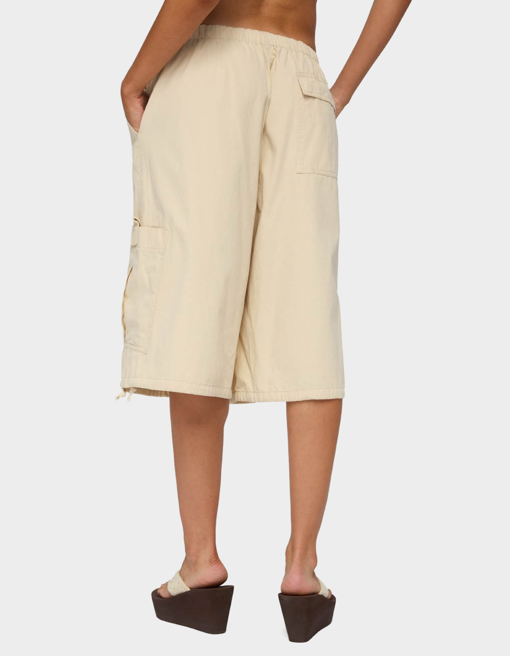 EDIKTED Azul Oversized Cargo Bermuda Shorts - BEIGE
