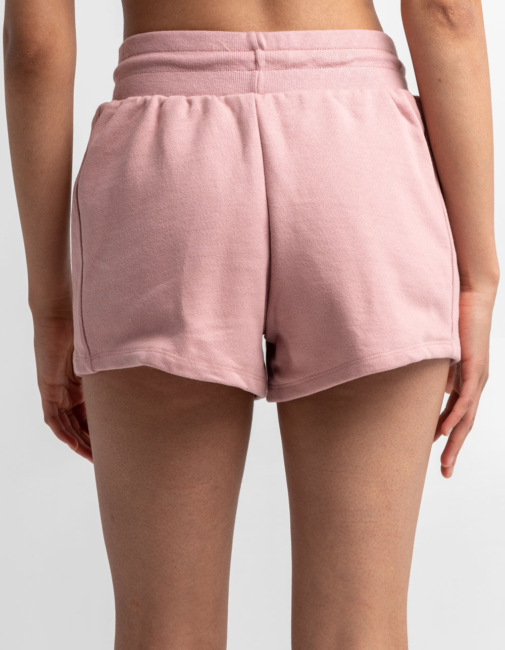 CHAMPION Reverse Weave Embroidered Womens Pink Sweat Shorts