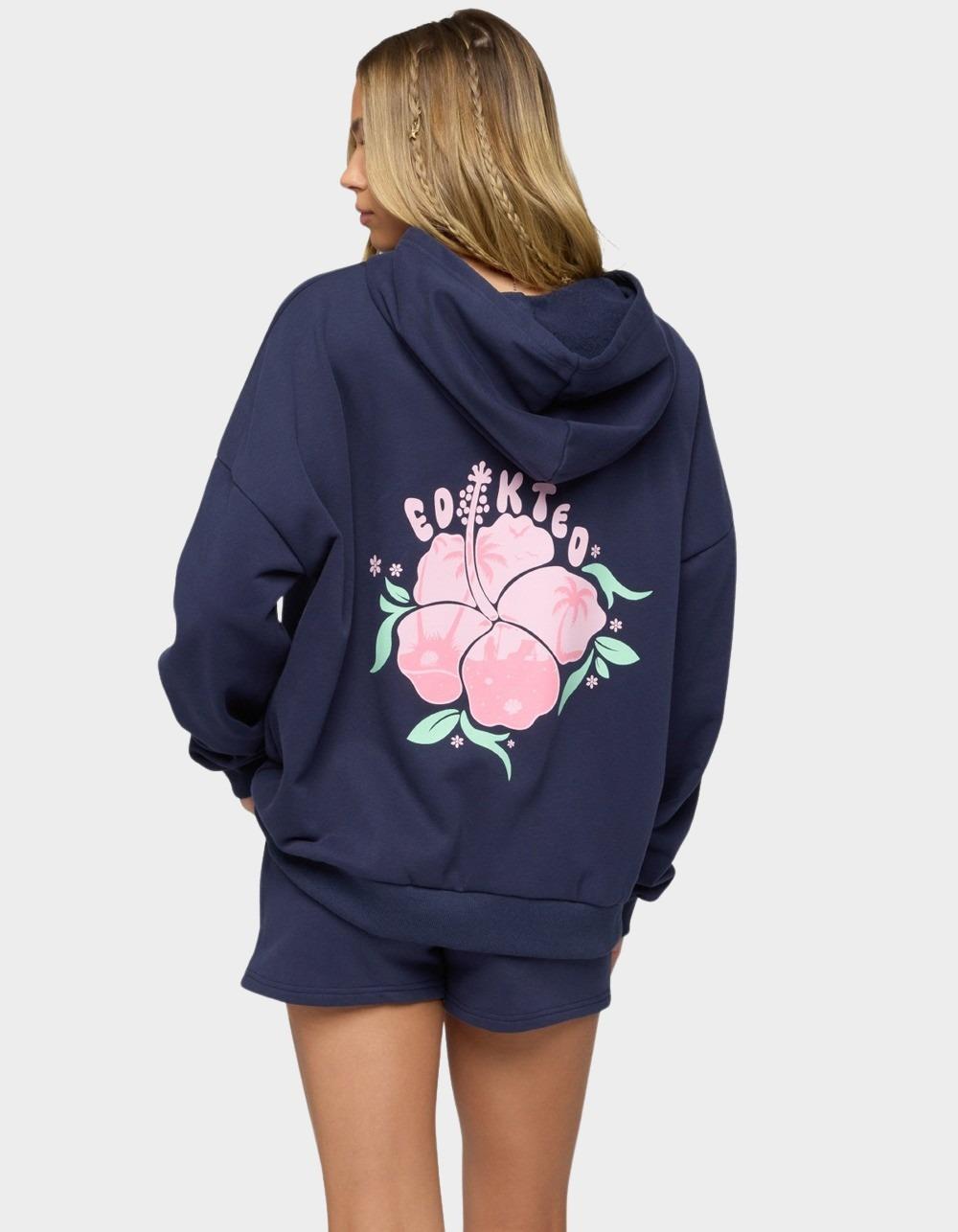 EDIKTED Beach Bloom Hoodie - NAVY