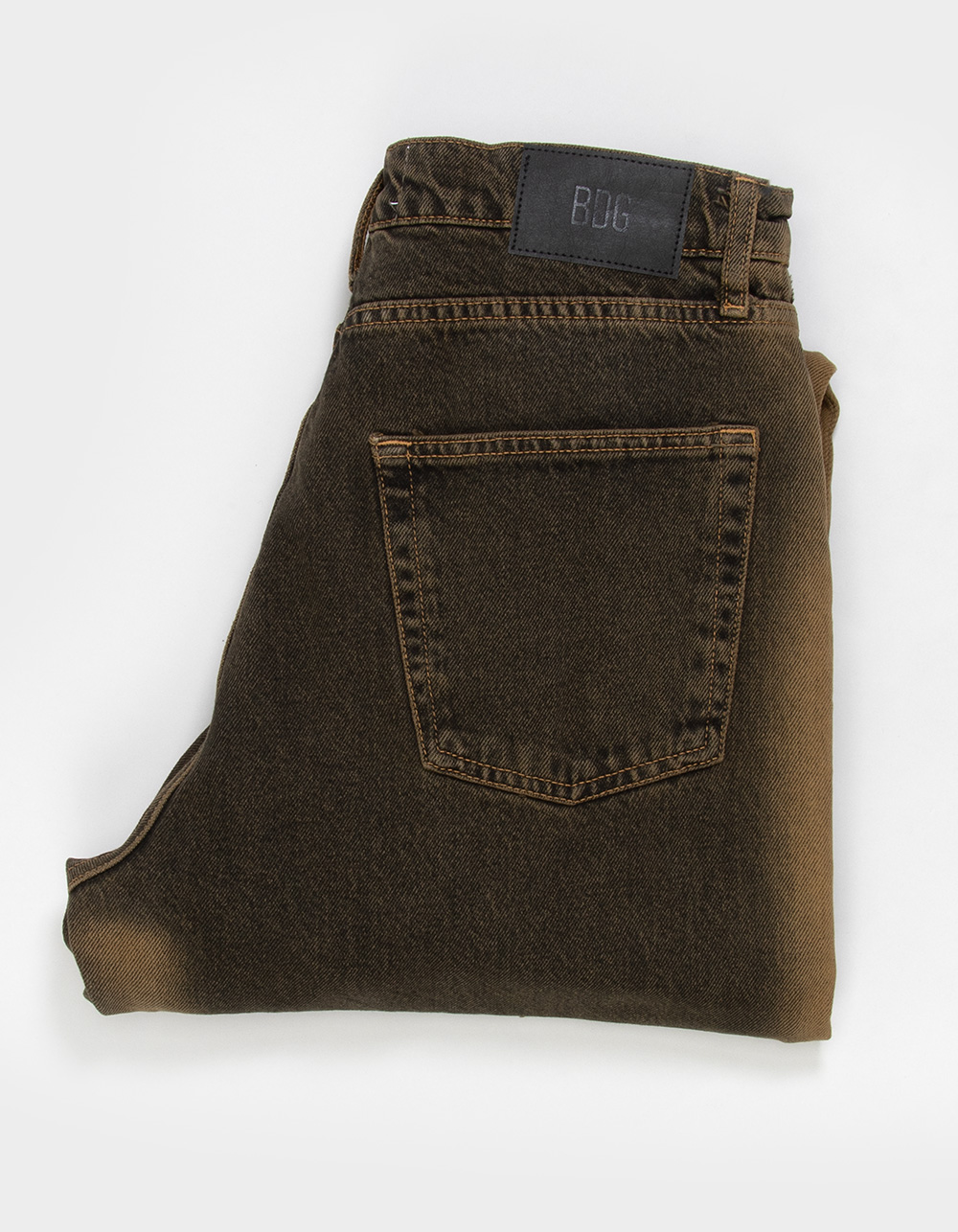 BDG Urban Outfitters Side Spray Mens Relaxed Wide Fit Jeans - BROWN