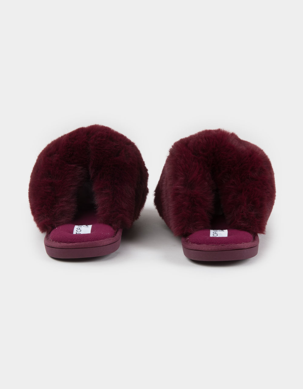 TOP MODA Poof Womens Slippers - WINE