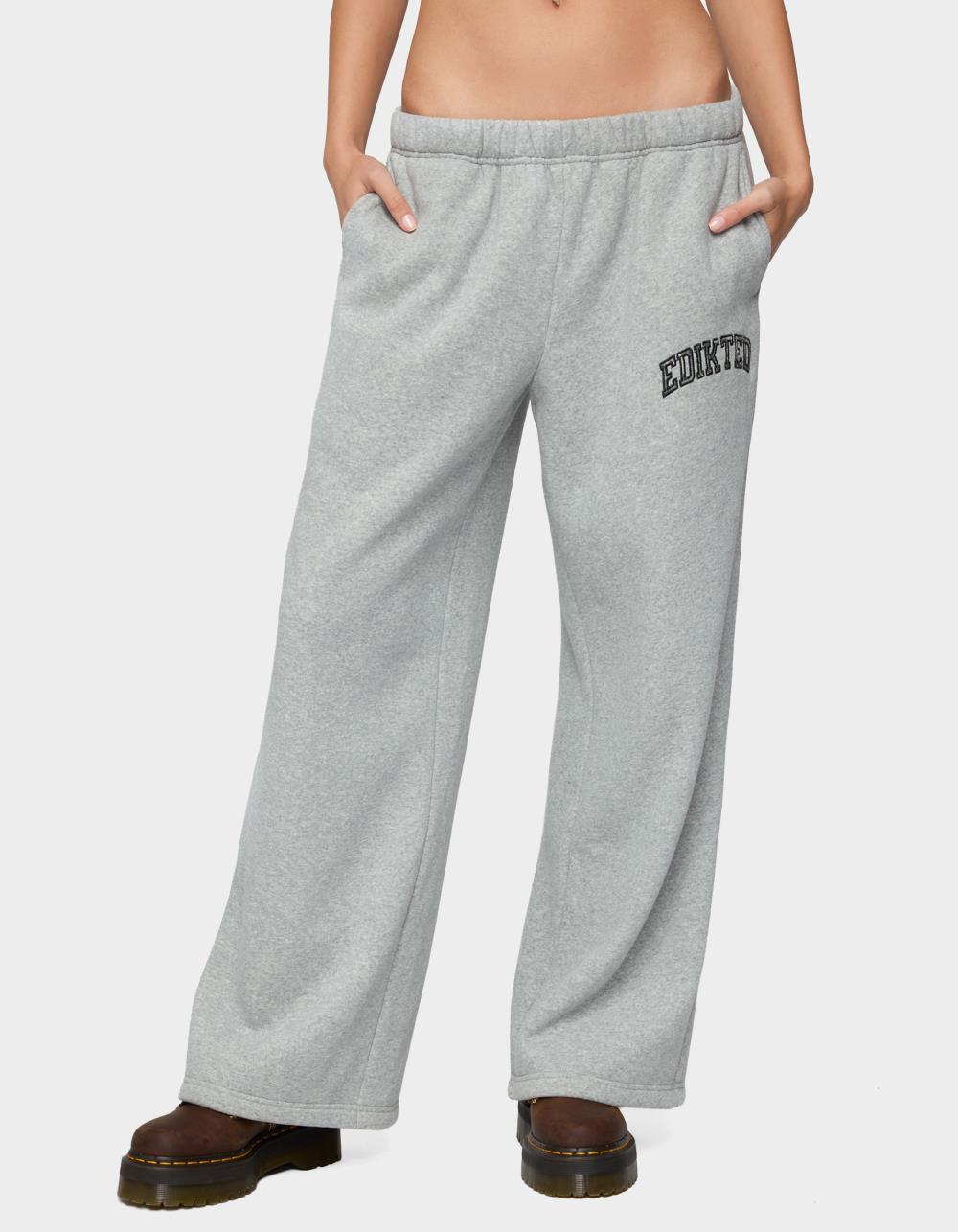 Edikted Camo Crush Sweatpants - GRAY