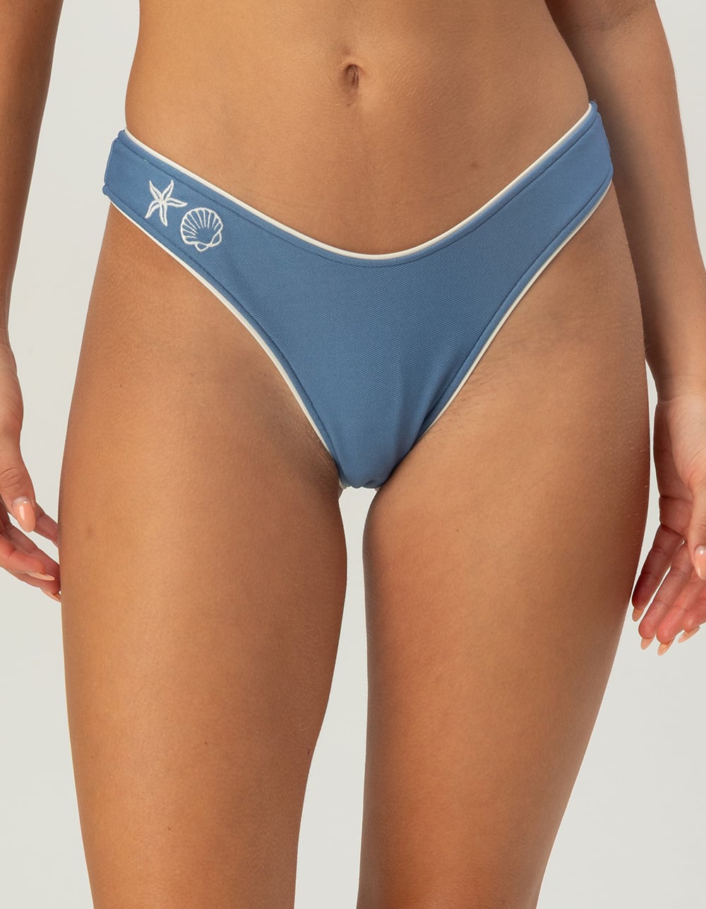 RIP CURL Catalina Shell High Leg Skimpy Bikini Bottoms - BLUE