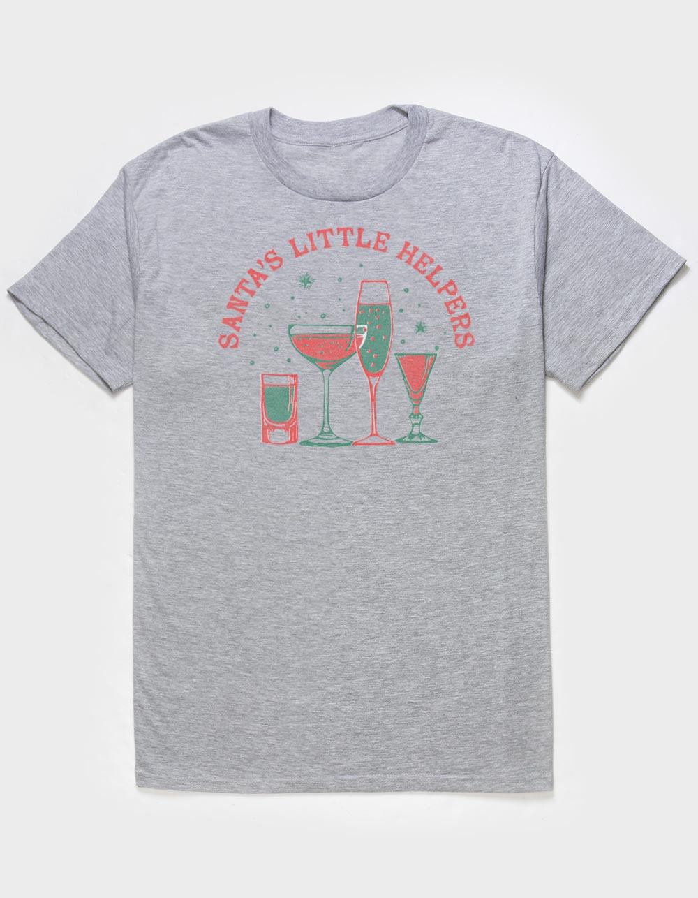 DRINKS Santa's Little Helpers Unisex Tee - HEATHER GRAY