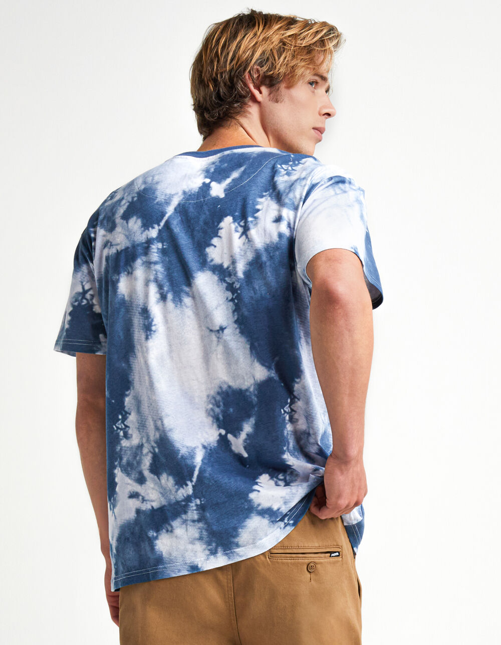 RSQ Oversized Mens Blue TieDye TShirt NAVY / WHITE Tillys