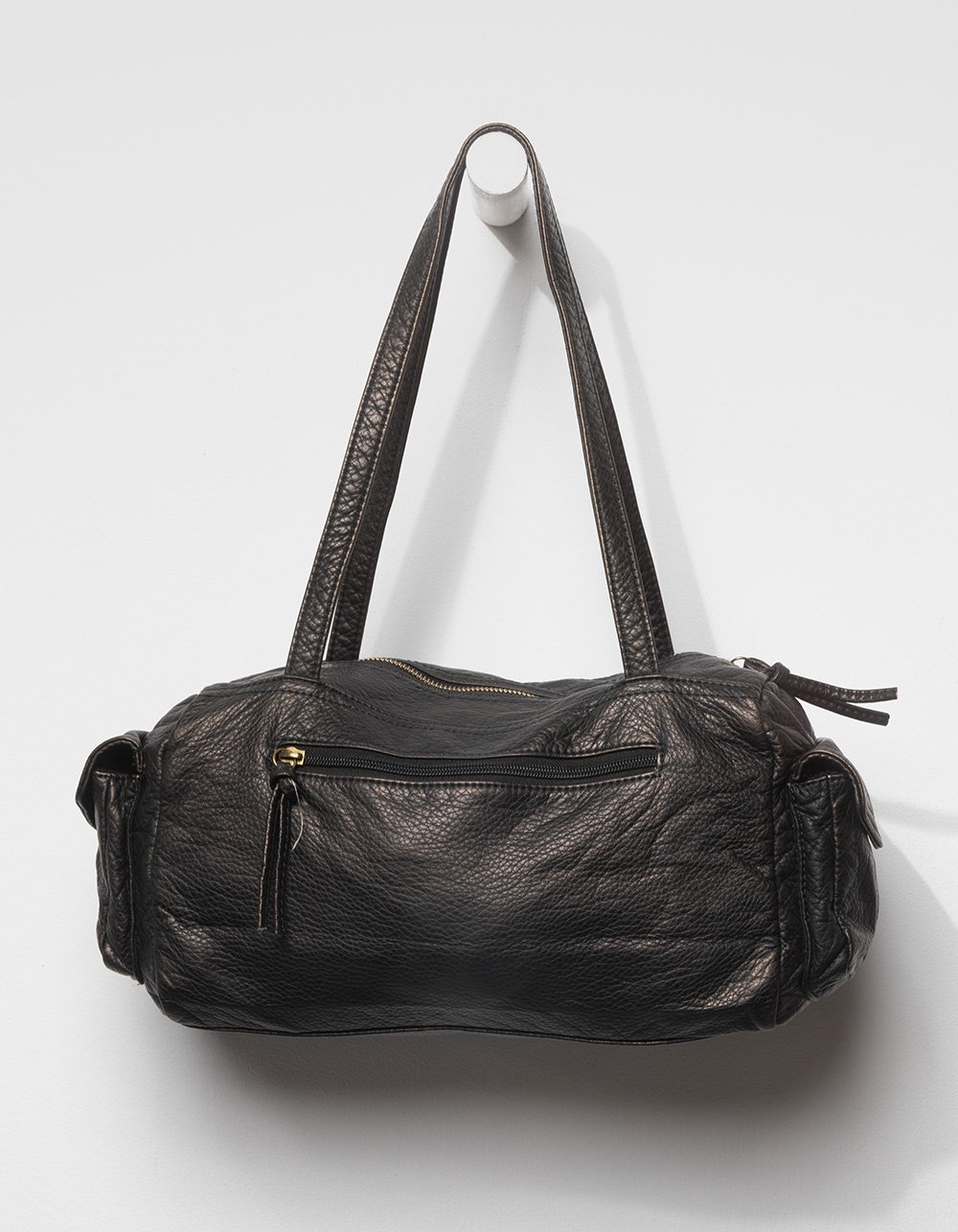 Emily Washed Shoulder Bag - WASHED BLACK
