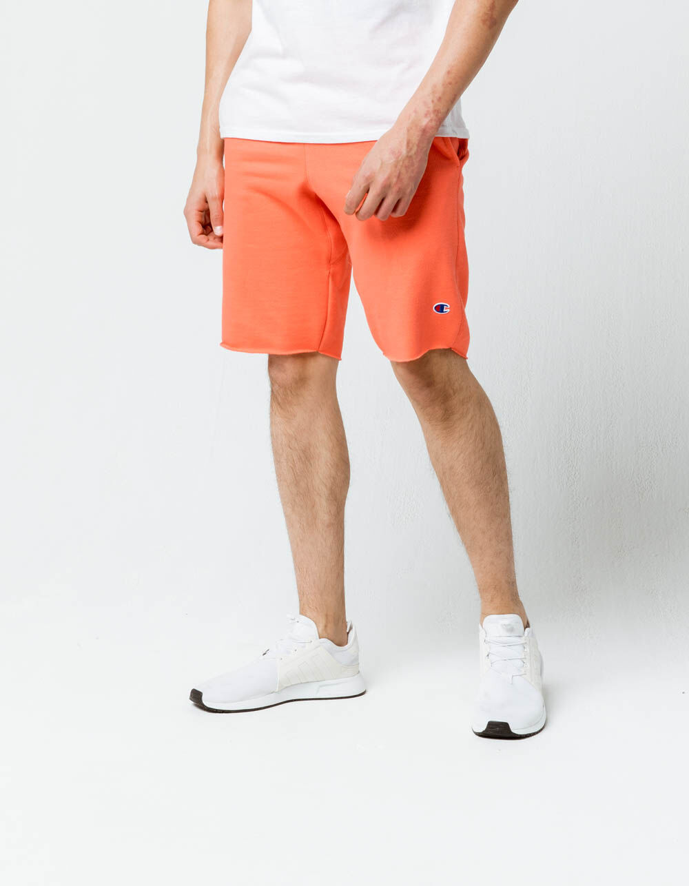 CHAMPION Cutoff Papaya Mens Sweat Shorts - PAPAYA