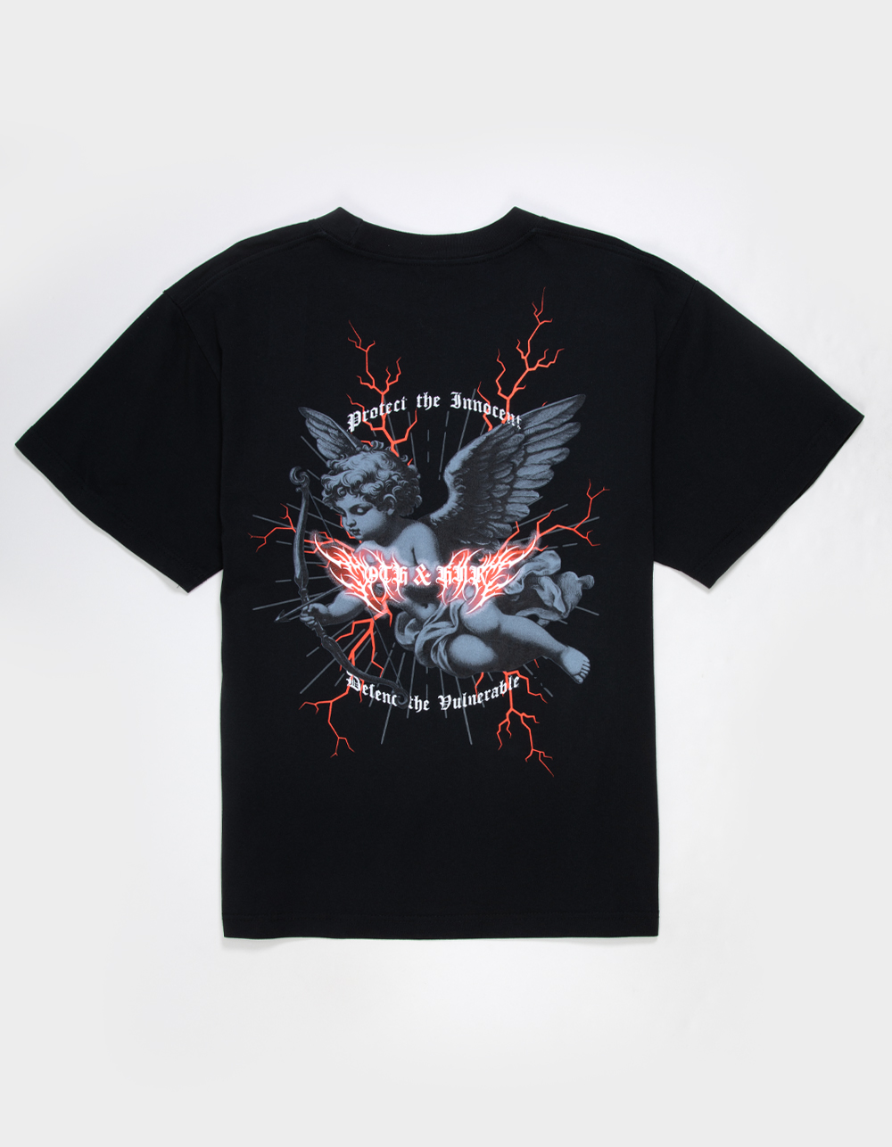 OATH & HONOR Guardian Angel Mens Boxy Tee - BLACK