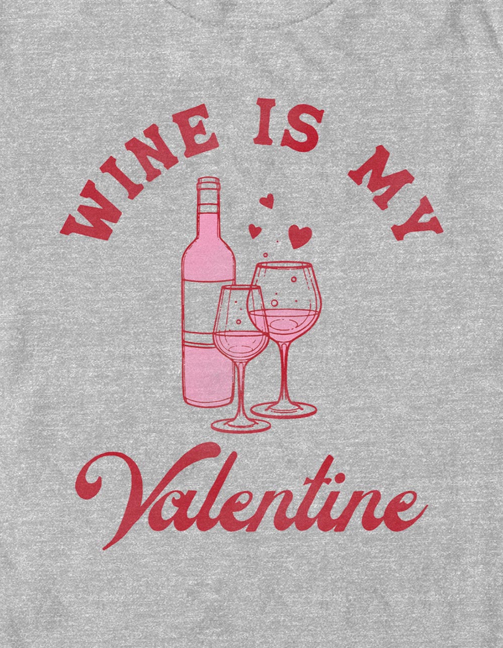 Valentine Wine Unisex Tee - HEATHER GRAY