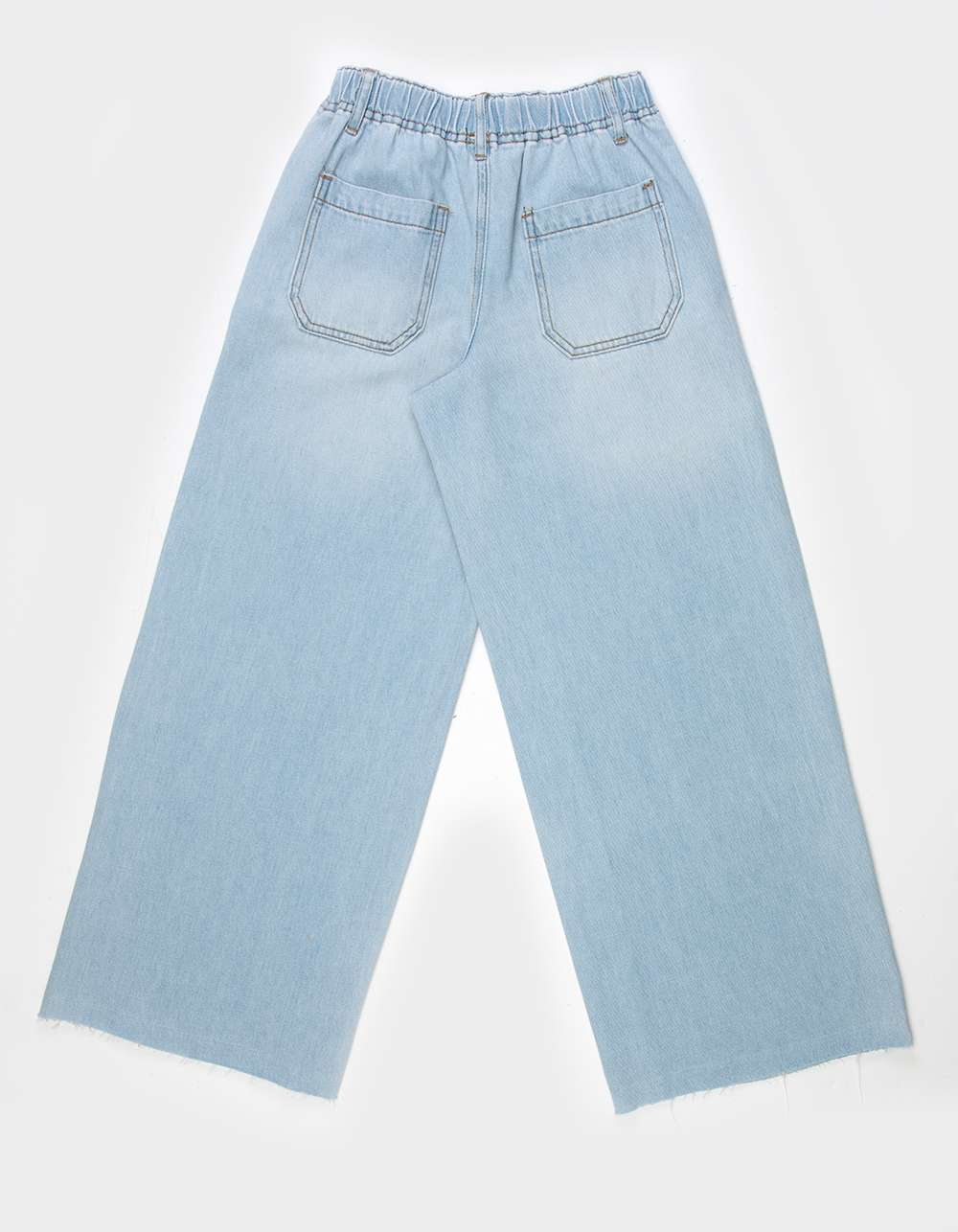RSQ Girls Pull On Extreme Wide Leg Jeans - LIGHT WASH