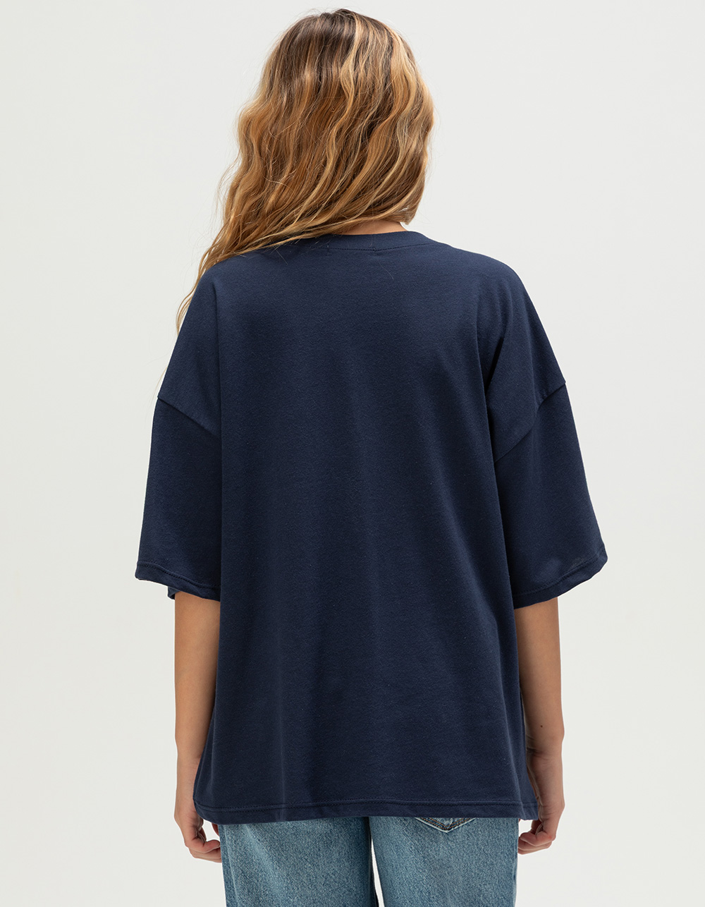 FULL TILT 98 Americana Girls Boyfriend Tee - NAVY