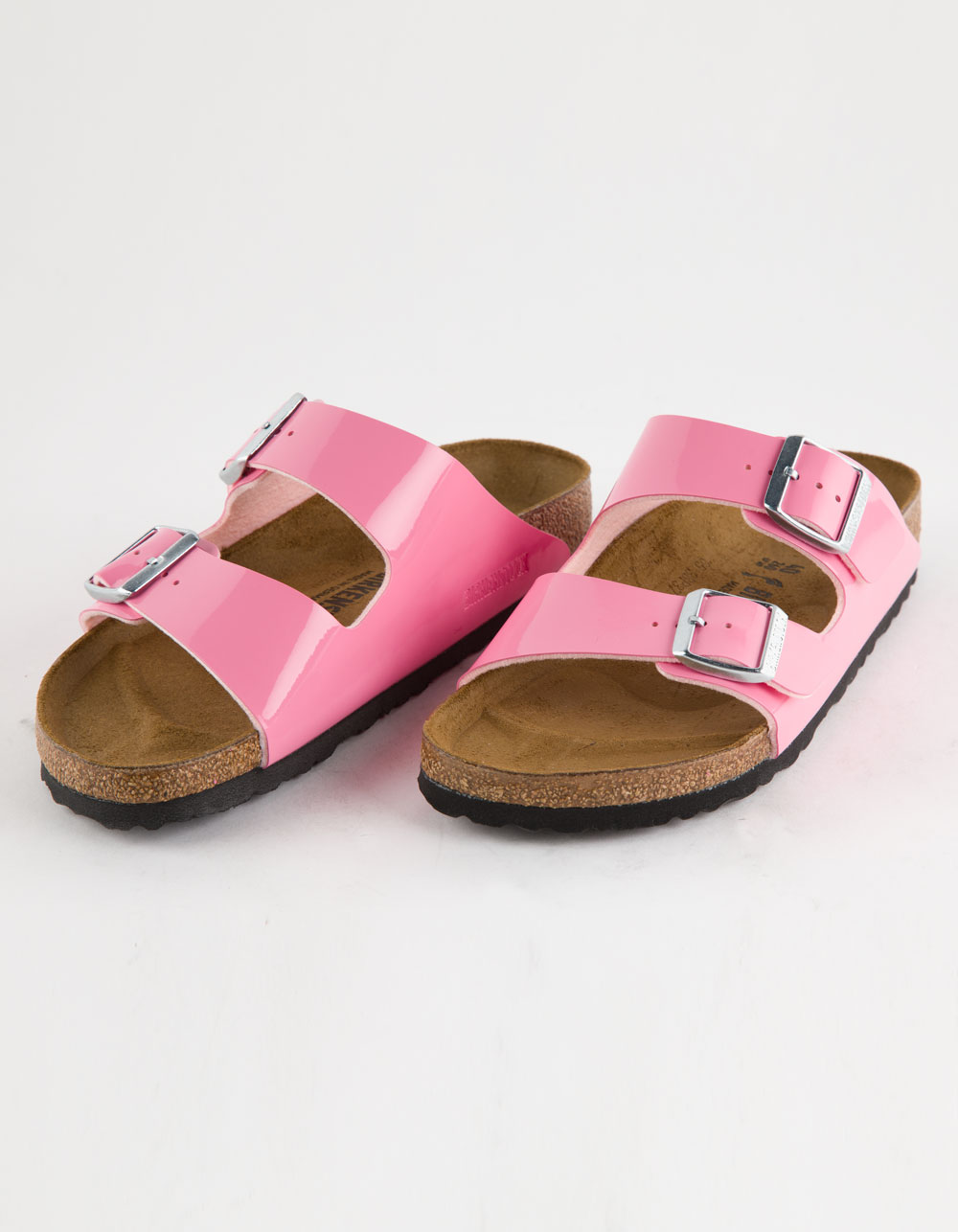 BIRKENSTOCK Arizona Birko-Flor Patent Womens Sandals - PINK