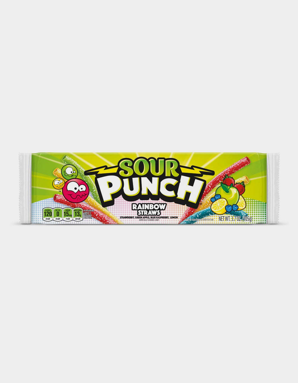 SOUR PUNCH Rainbow Straws Assorted Flavors Sour Candy MULTI Tillys