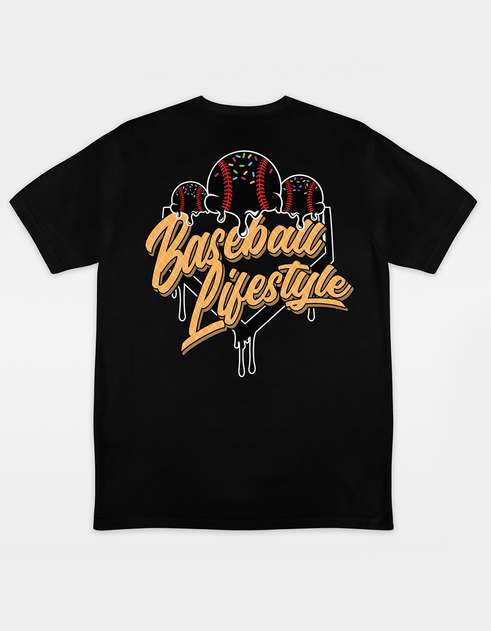 BASEBALL LIFESTYLE 101 Ice Cream Boys Tee - BLK/RED