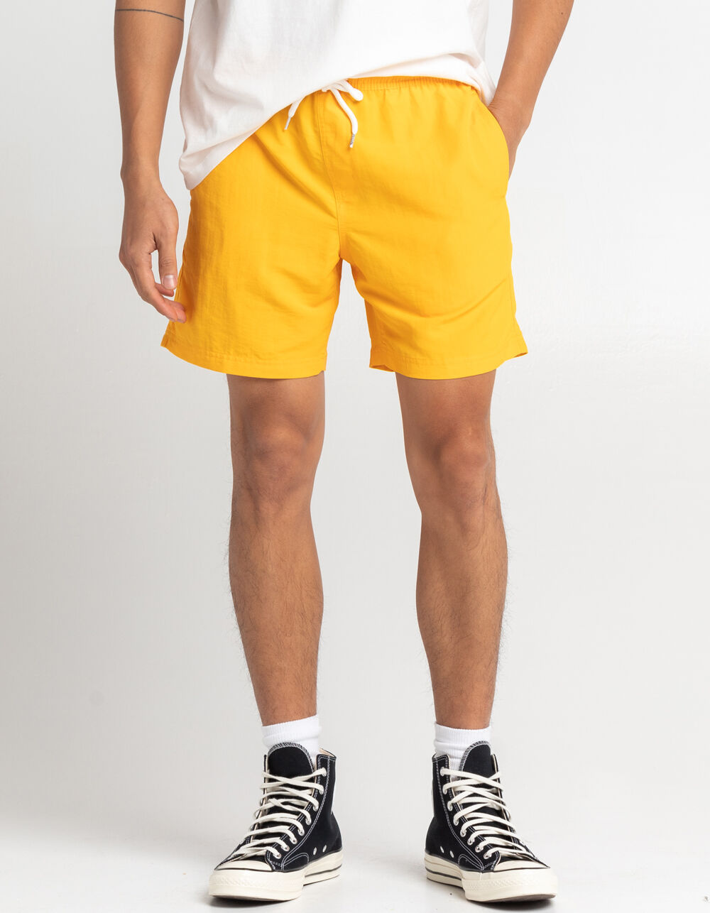 RSQ Mens 6 Nylon Shorts - GOLD