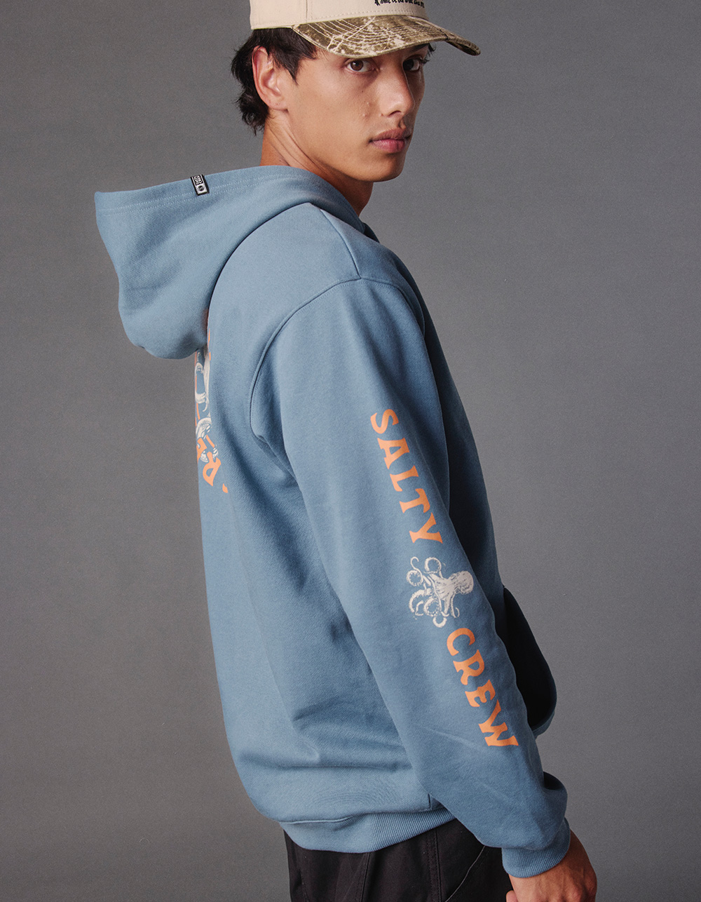 SALTY CREW Tentacles Mens Hoodie - SLATE