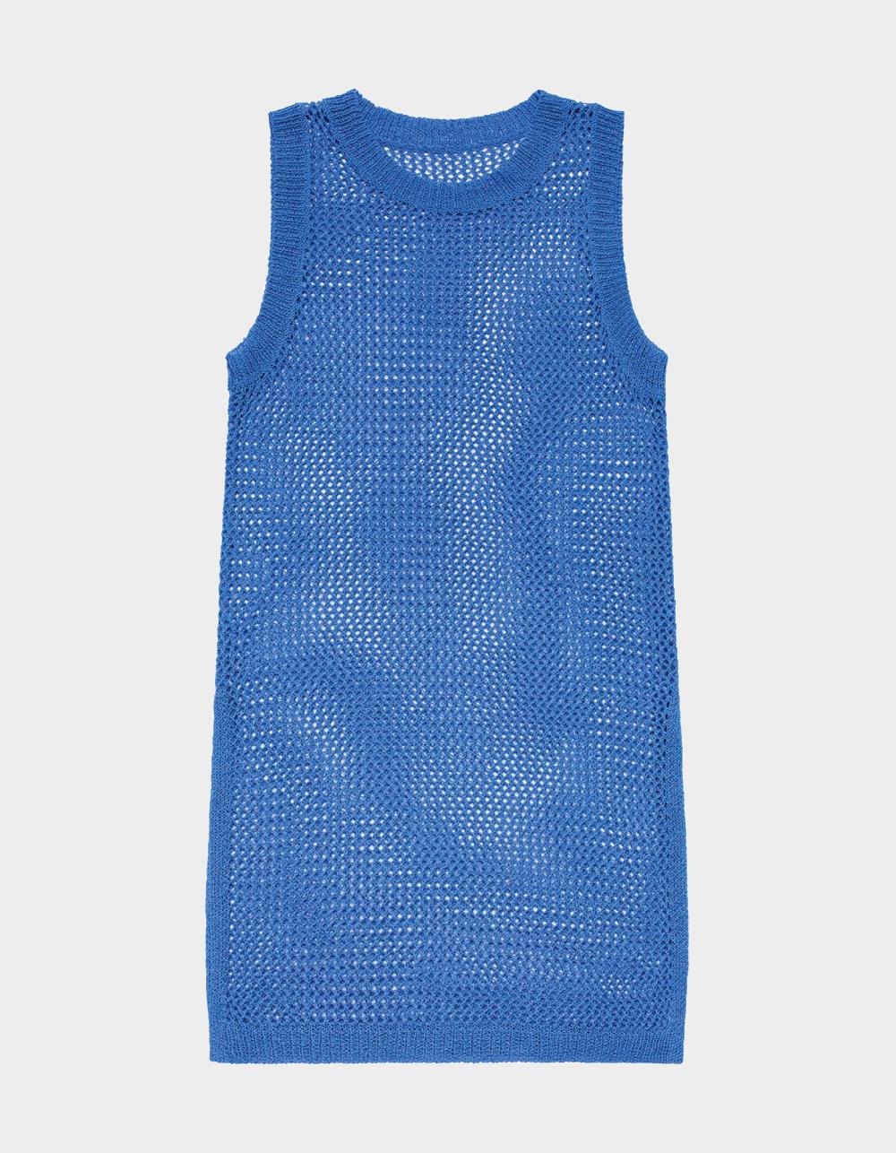 BEACH LINGO Cover Me In Sunshine Girls Crochet Dress - BLUE